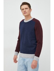 GAP pulover din amestec de lana barbati, culoarea albastru marin,