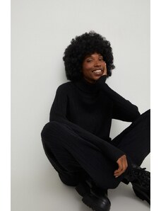 Answear Lab geaca femei, culoarea negru, de iarna, oversize