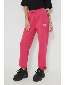 Juicy Couture pantaloni de trening femei, culoarea roz, neted