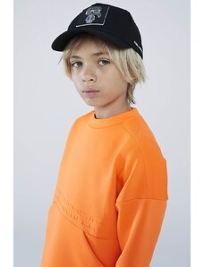 Karl Lagerfeld bluza copii culoarea portocaliu, neted
