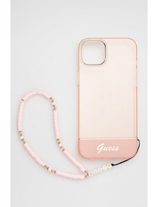 Guess husa pentru telefon Iphone 14 Plus 6,7" culoarea roz