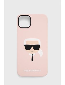 Karl Lagerfeld husa pentru telefon iPhone 14 Plus 6,7" culoarea roz