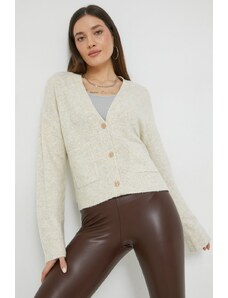 Abercrombie & Fitch cardigan din amestec de lana femei, culoarea bej, light
