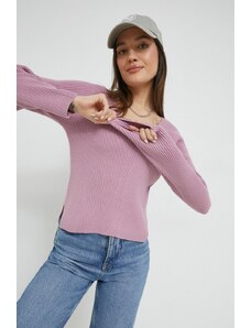 Abercrombie & Fitch pulover femei, culoarea violet, light