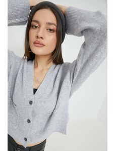 Abercrombie & Fitch pulover din amestec de lana femei, culoarea gri, light