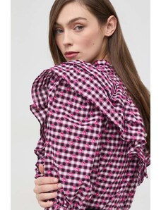 Custommade bluza din bumbac Diga femei, culoarea roz, modelator