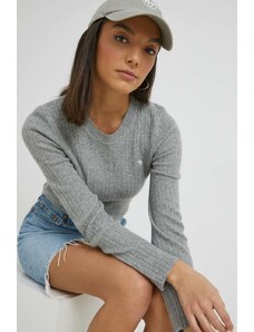 Abercrombie & Fitch pulover de casmir femei, culoarea gri, light