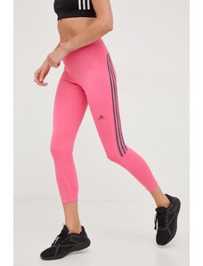 adidas Performance leggins de alergare Run Icons femei, culoarea roz, cu imprimeu