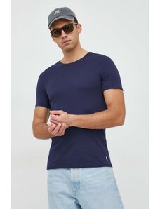Polo Ralph Lauren tricou din bumbac 3-pack culoarea bleumarin, uni 714830304