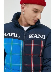 Karl Kani geaca barbati, culoarea albastru marin, de iarna, oversize