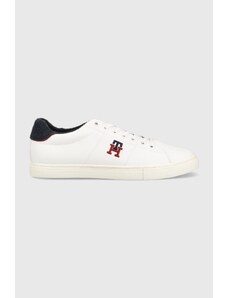 Tommy Hilfiger sneakers Fm0fm04350 Core Vulc Varsity Monogram culoarea alb