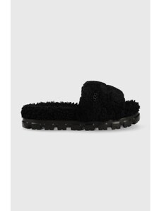 UGG papuci de lana W Cozetta Curly culoarea negru