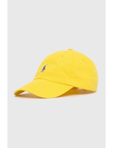 Polo Ralph Lauren șapcă de baseball din bumbac culoarea galben, cu imprimeu 710667709