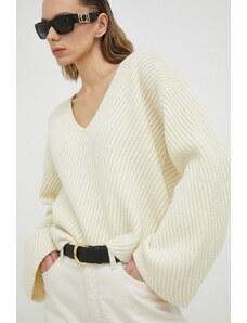 By Malene Birger pulover de lana Emery femei, culoarea bej