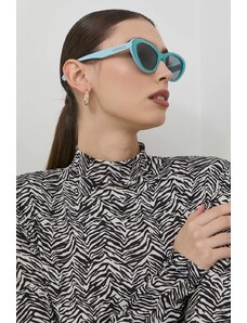 Gucci ochelari de soare GG1170S femei, culoarea turcoaz