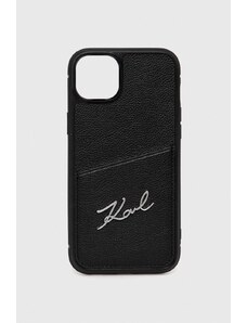 Karl Lagerfeld husă pentru telefon iPhone 14 Plus 6,7" culoarea negru