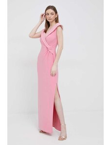 Lauren Ralph Lauren rochie culoarea roz, maxi, evazati