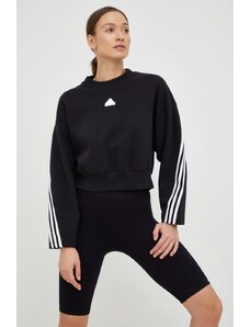 Adidas bluza femei, culoarea negru, cu imprimeu