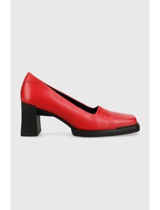 Vagabond Shoemakers pantofi de piele EDWINA culoarea rosu, cu toc drept