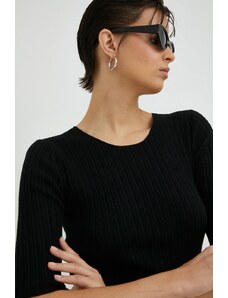By Malene Birger pulover de lana femei, culoarea negru, light
