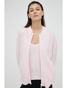 American Vintage cardigan din amestec de lana femei, culoarea roz