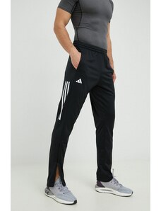 adidas Performance pantaloni de antrenament bărbați, culoarea negru, cu imprimeu HT7180