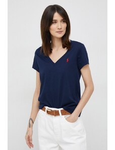 Polo Ralph Lauren tricou din bumbac culoarea bleumarin 211902403