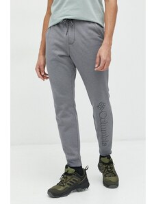 Columbia pantaloni de trening barbati, culoarea gri, cu imprimeu