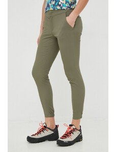 Columbia pantaloni de exterior Firwood Camp II femei, culoarea verde, drept, medium waist
