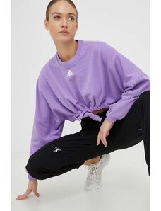 Adidas bluza femei, culoarea violet, neted