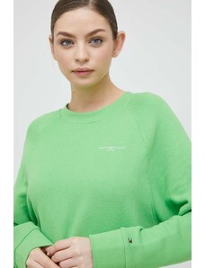 Tommy Hilfiger bluza femei, culoarea verde, cu imprimeu