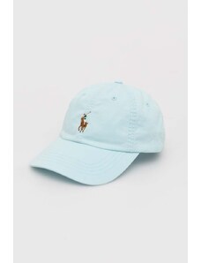 Polo Ralph Lauren șapcă culoarea turcoaz, cu imprimeu 710834737