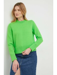 Tommy Hilfiger pulover femei, culoarea verde