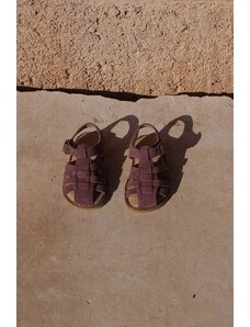 Konges Sløjd sandale din piele intoarsa pentru copii culoarea roz