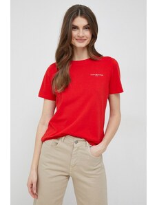 Tommy Hilfiger tricou femei, culoarea roșu WW0WW37877