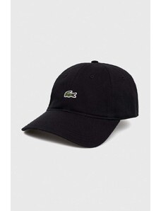 Lacoste șapcă de baseball din bumbac culoarea negru, cu imprimeu RK0491-031