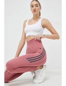 adidas Performance leggins de alergare DailyRun culoarea roz, cu imprimeu