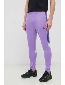 adidas pantaloni de antrenament Tiro culoarea violet, cu imprimeu