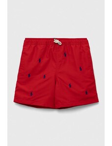 Polo Ralph Lauren pantaloni scurti de baie copii culoarea rosu
