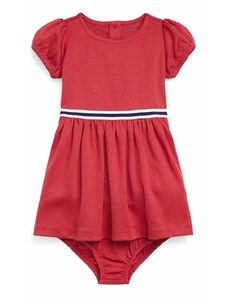 Polo Ralph Lauren rochie bebe culoarea rosu, mini, evazati