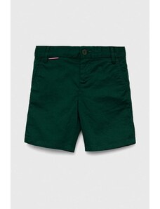 Tommy Hilfiger pantaloni scurti copii culoarea verde, talie reglabila