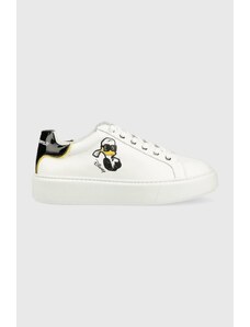 Karl Lagerfeld sneakers din piele x Disney culoarea alb, KL96223D