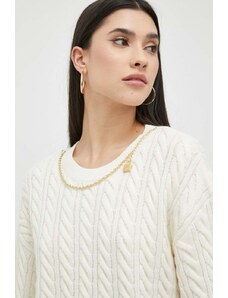 Miss Sixty pulover din amestec de lana femei, culoarea bej