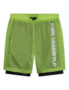 Karl Lagerfeld pantaloni scurti copii culoarea verde, talie reglabila