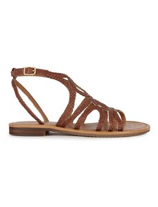 Geox sandale de piele D SOZY S femei, culoarea maro, D35LXA 00081 C0013