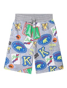 Kenzo Kids pantaloni scurți din bumbac pentru copii culoarea gri