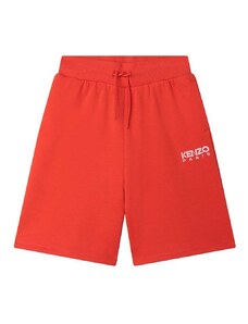 Kenzo Kids pantaloni scurți din bumbac pentru copii culoarea rosu