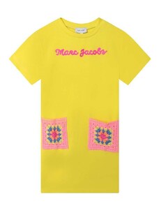 Marc Jacobs rochie din bumbac pentru copii culoarea galben, mini, oversize