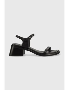 Vagabond Shoemakers sandale de piele INES femei, culoarea negru, cu toc drept