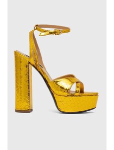 Patrizia Pepe sandale de piele culoarea auriu, 2X0028 L069 Y441